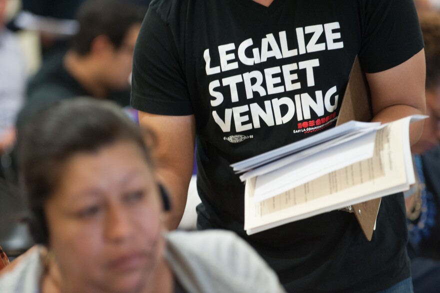 A public hearing on the future of street vending in Los Angeles was held on Thursday, May 28, at Boyle Heights City Hall.