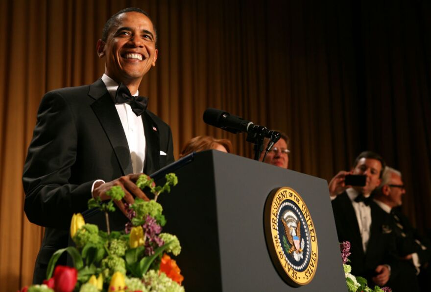 President Barack Obama speaks at the annual White House Correspondent's Association Gala at the Washington Hilton hotel April 30, 2011 in Washington, DC.