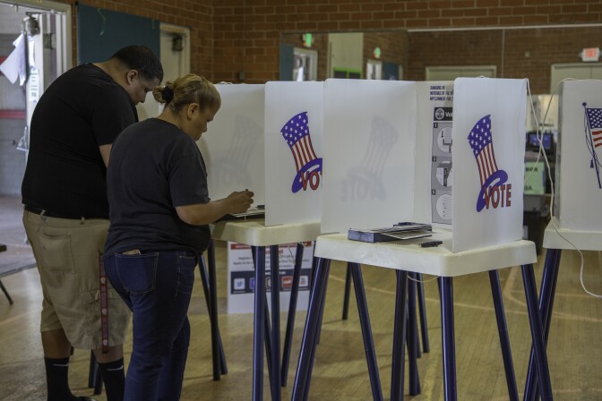Residents of Boyle Heights vote in the primary election on Tuesday, June 5, 2018.