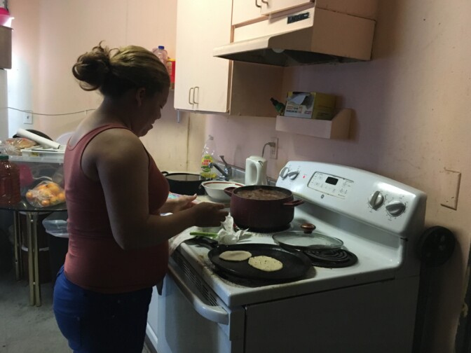 Carmen, who did not want her name used, fled Honduras with her husband and three children, arriving at the U.S. border in 2015. She and her husband, Marvin, owned a small business in Honduras; they are both seeking asylum in the U.S. after fleeing gang violence and extortion. But they don't have asylum yet. Carmen has yet to file paperwork. They fear they would be priorities for deportation under the Trump administration since they arrived less than two years ago.