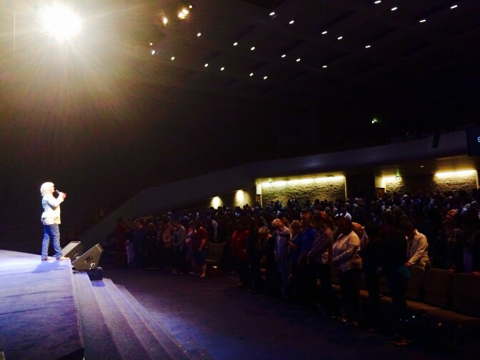 Pierce recently performed to a big crowd at Promise Church in Pomona.