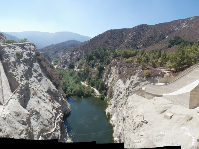 A view of the Big Tujunga Dam in Angeles National Forest.