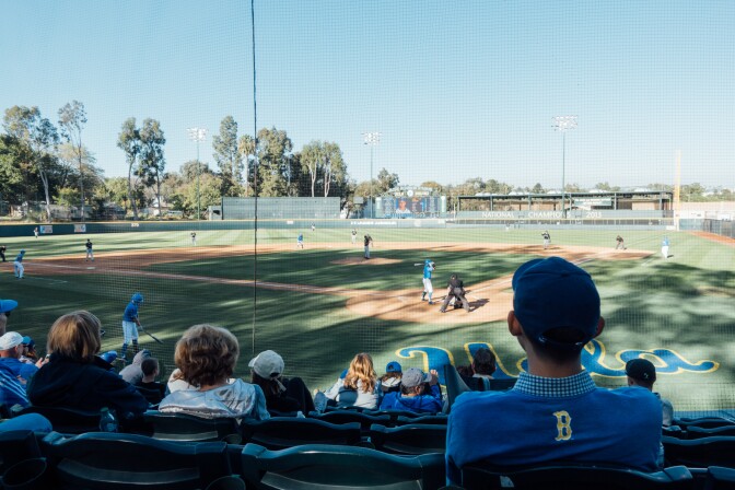 UCLA baseball plays at Jackie Robinson Stadium on the West LA VA campus. Veterans get into games for free.