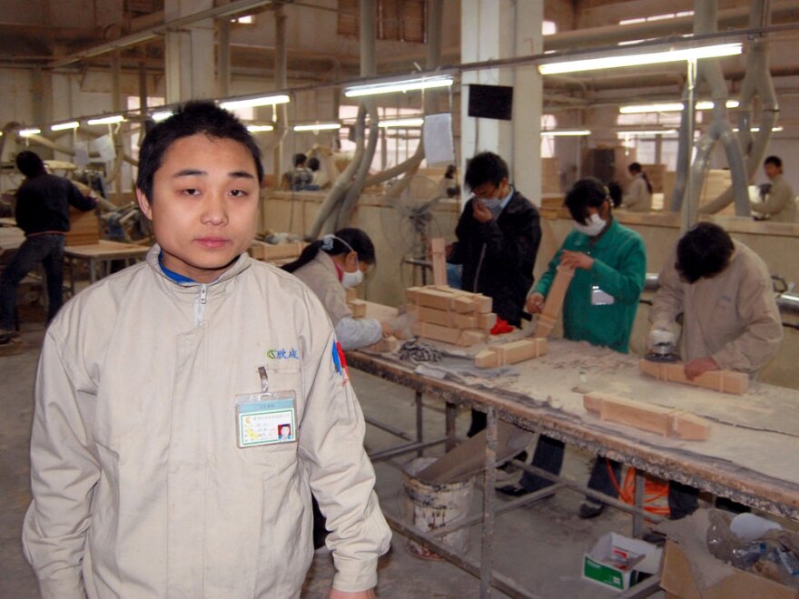 By early 2008, Chen Hong had more than doubled his salary at this factory, which makes furniture for export to the U.S. Surrounding Guangdong province was suffering from a labor shortage so migrants like Chen could pick and choose where they worked.