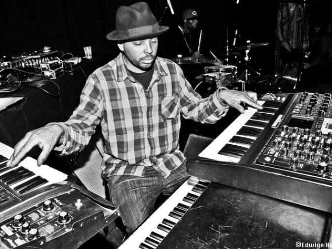 Image of Computer Jay performing. 