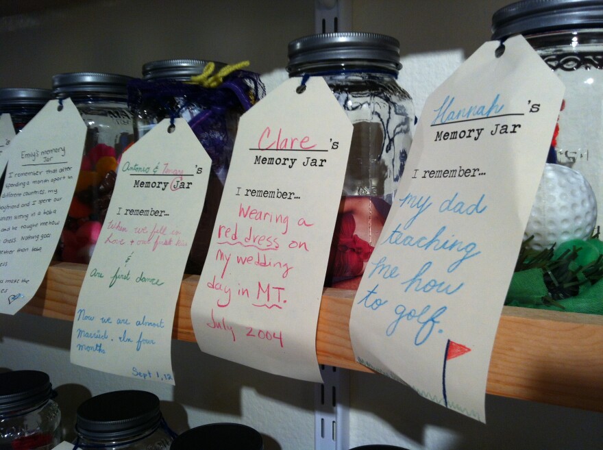 Some of the memory jars created by visitors to the Santa Cruz Museum of Art & History.