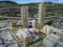 A rendering by Millennium Partners of the proposed 55-story Hollywood high-rises