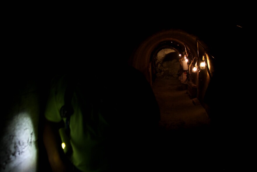 Crews working on the Maclay Highline in Sylmar, California on July 19, 2017.