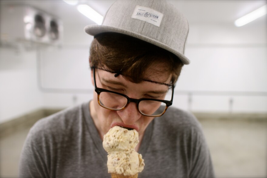 Tyler Malek, the co-founder/head ice cream maker for the ice cream shop, Salt and Straw. 