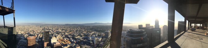 The view from the 69th floor of the Wilshire Grand in downtown LA.