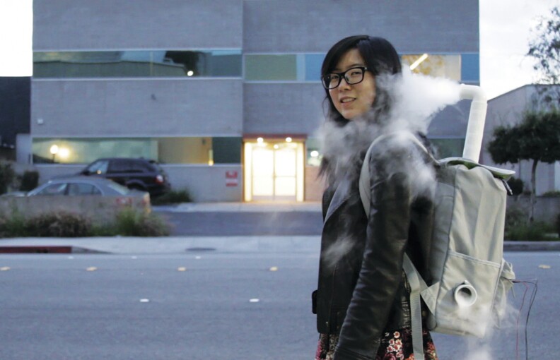 Ji Won Jun wears her Data Vaporizer