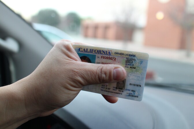 The new AB 60 driver's licenses are marked with the words "Federal Limits Apply."