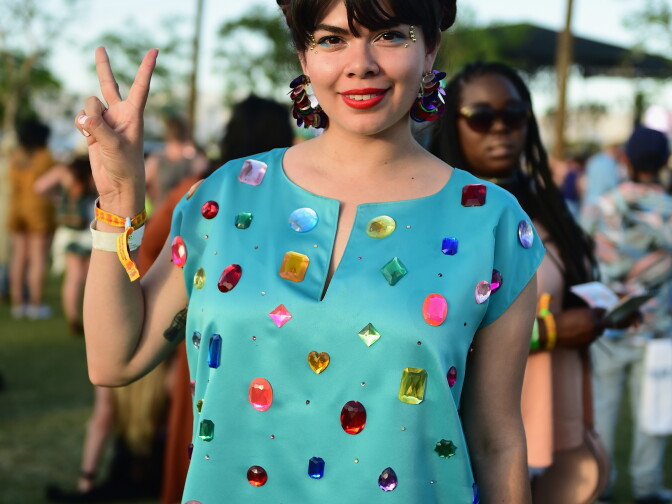 INDIO, CA - APRIL 15:  A festivalgoer attends day 2 of the 2017 Coachella Valley Music & Arts Festival Weekend 1 at the Empire Polo Club on April 15, 2017 in Indio, California.  (Photo by Emma McIntyre/Getty Images for Coachella)