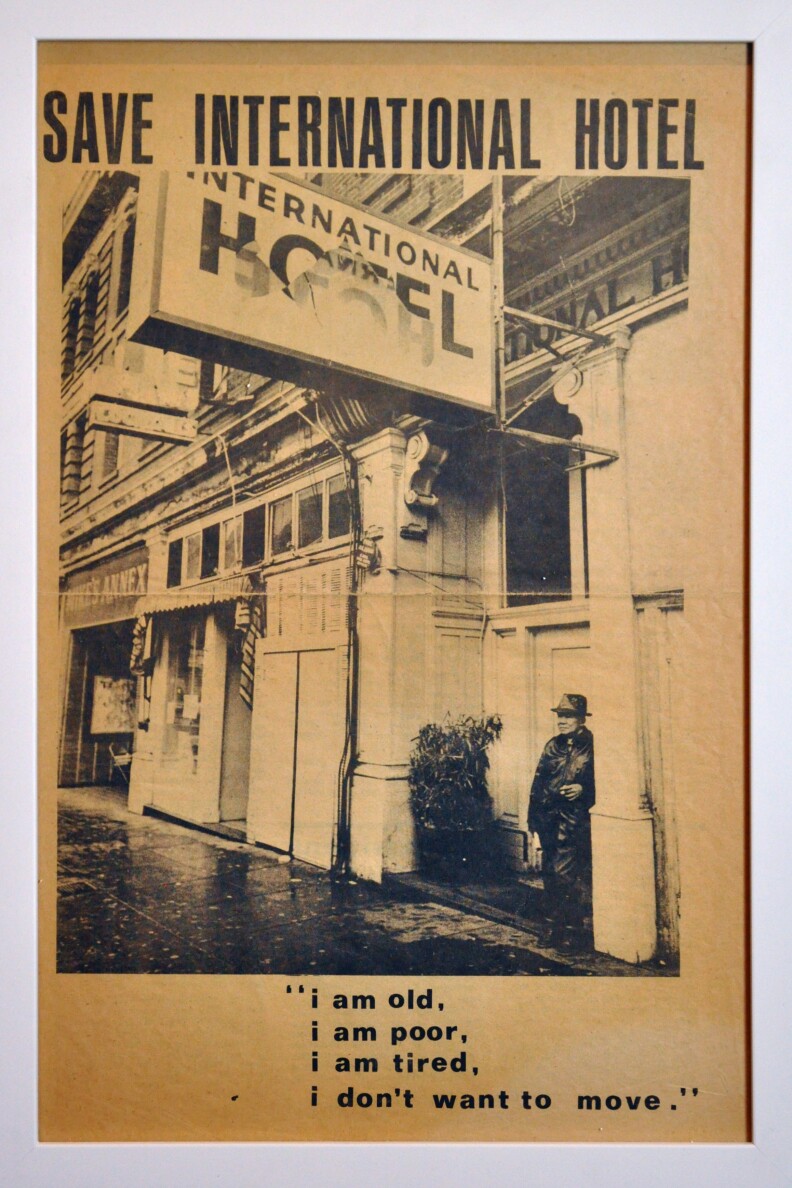 A newspaper on the many years of struggle to save the elderly housing and activism of International Hotel in San Francisco,1970. 