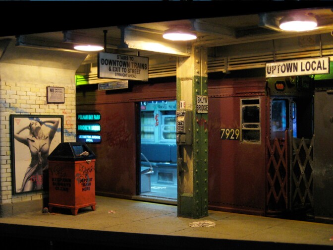 A subway station in miniature, by LA artist Alan Wolfson.