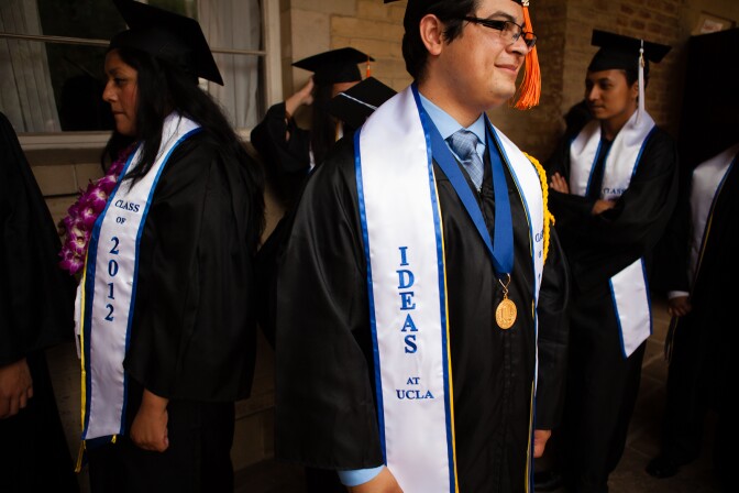 Jose Quintero is an undocumented student at UCLA, and member of the IDEAS group. The network's name stands for "Improving Dreams, Equality, Access, and Success."