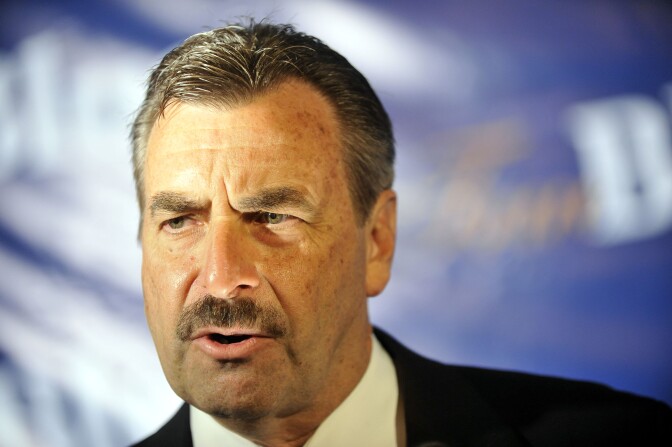 File: Los Angeles Police Chief Charlie Beck poses for a picture at the Los Angeles Police Foundation's 10th annual fundraising gala held at the new LAPD Headquarters on Nov. 7, 2009 in Los Angeles.