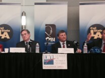 City council members whose communities would be impacted by 710 Freeway traffic options are, from left, Barbara Messina of Alhambra, John Fasana of Duarte, Ara Najarian of Glendale and Michael Cacciotti of South Pasadena.