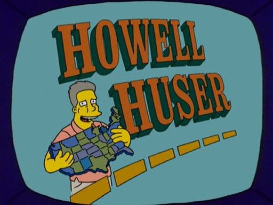 Howell Huser — an on-screen parody of Huell Howser — made his first appearance on the Simpsons in 2005. In 2009, the real life TV host appeared on the show, this time as himself.