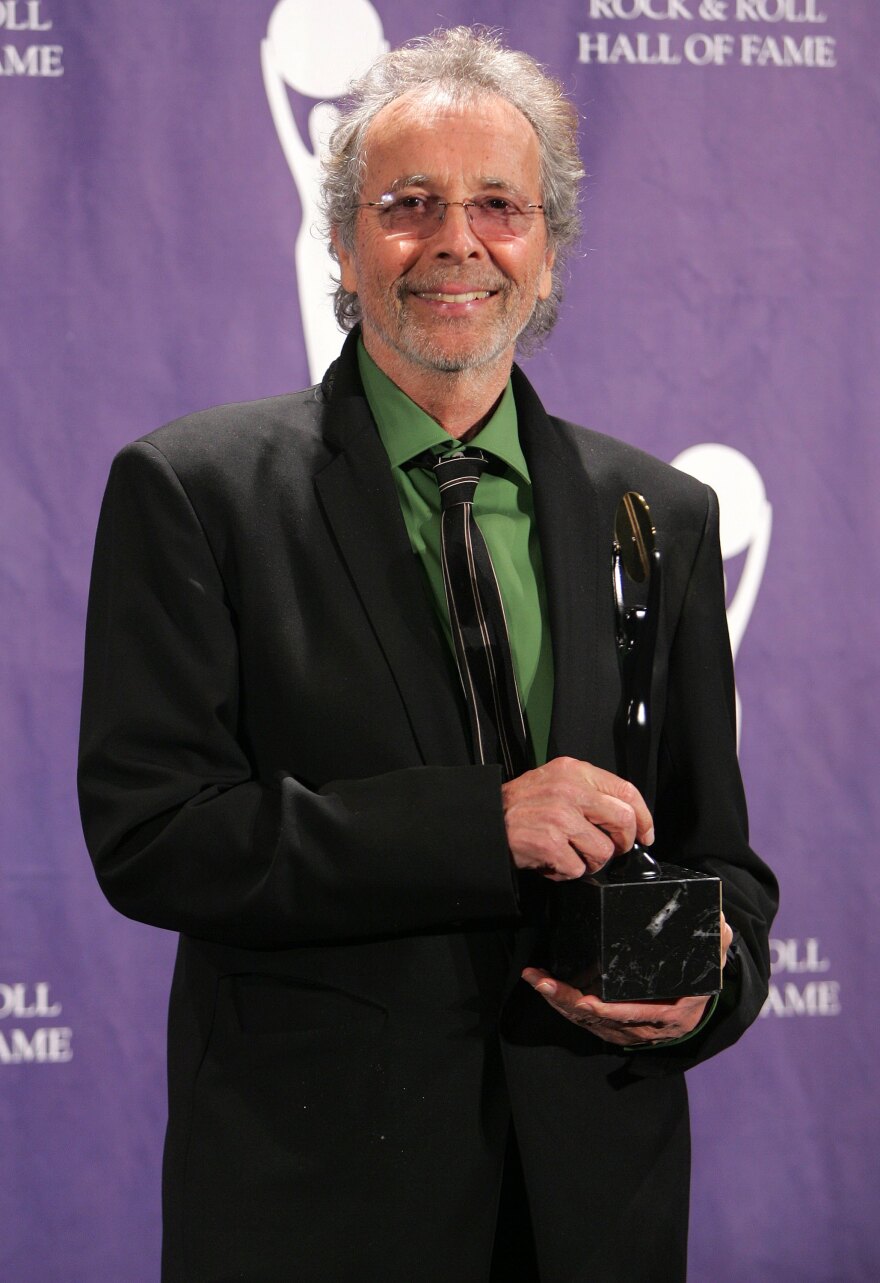 'Lifetime Achievement Award' honoree and A&M Records founder Herb Alpert poses backstage during the Rock And Roll Hall Of Fame Induction Ceremony 