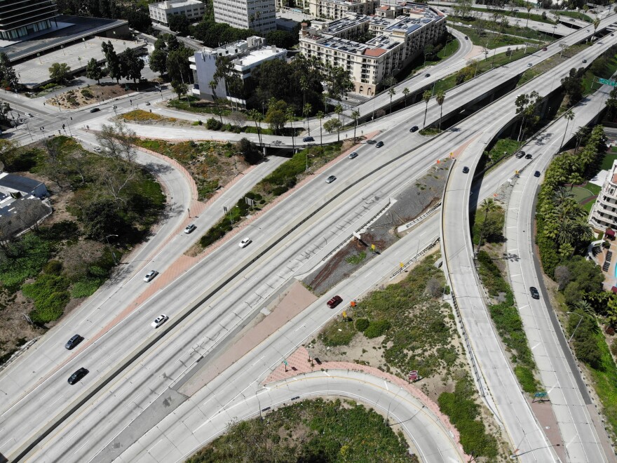 A general image of a Southern California freeway