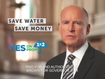 Gov. Jerry Brown in a new TV ad for Propositions 1 and 2.