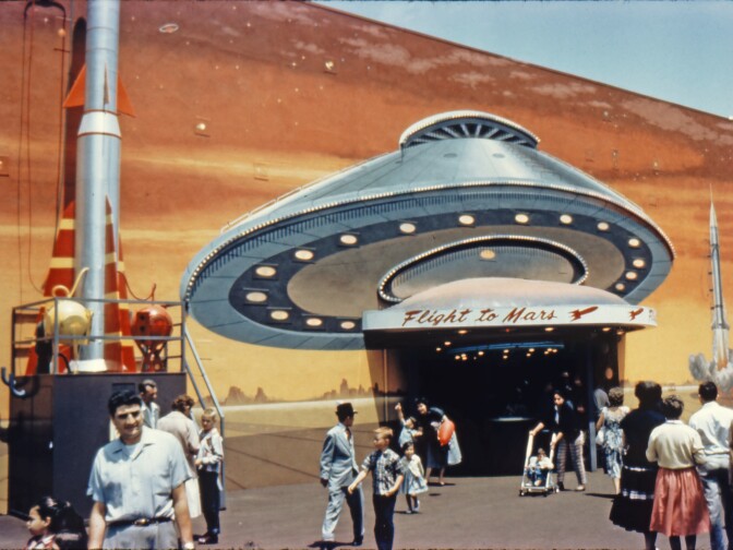 Entrance to the Flight to Mars ride at Pacific Ocean Park