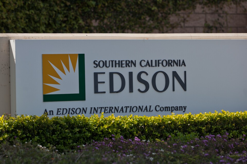 A Southern California Edison sign outside the San Onofre Nuclear Plant.