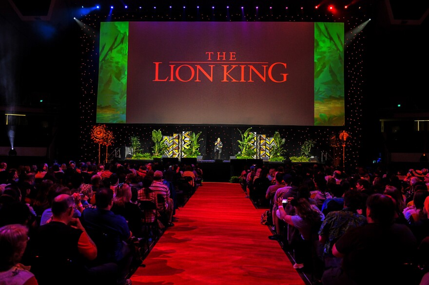 "The Lion King," released in 1994 and one of the top grossing U.S. films of all time, is celebrated at a Disney fan event in Anaheim, Calif.