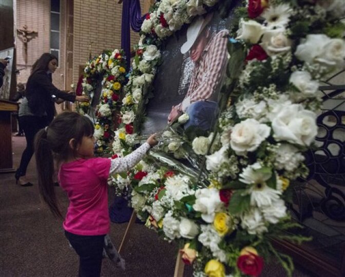 Mexican singer Ariel Camacho remembered at a memorial service following his death on February 25