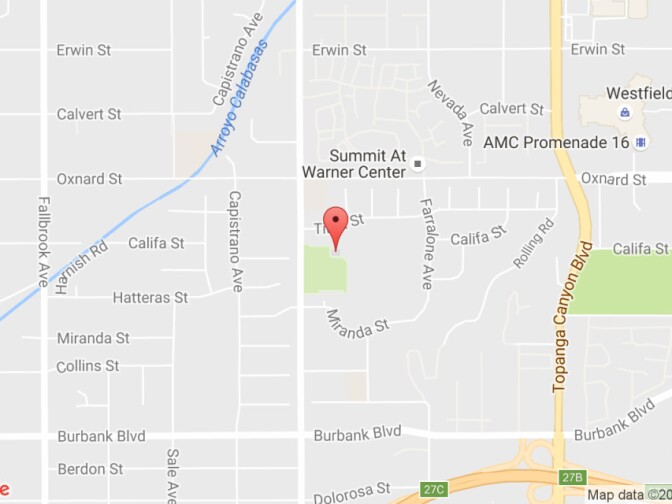 The gas main fire broke out at 5858 Shoup Avenue. 