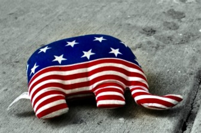 An isolated GOP elephant.
