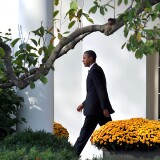 US President Barack Obama walks out of the Oval Office to board Marine One at the White House in Washington, DC on October 24, 2011 to leave for Las Vegas, Nevada,the first leg of a three-day visit to West Coast. Obama said the vast majority of Americans would see a tax cut under the bill -- a $447 billion proposal aimed at reviving economic growth and curbing 9.1 percent unemployment. The White House has touted the jobs bill as a shot-in-the-arm for the economy, and accused Republicans of playing politics by blocking it. AFP PHOTO/Karen BLEIER (Photo credit should read KAREN BLEIER/AFP/Getty Images)