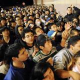 Shoppers rush to get in a BestBuy store at 5 a.m. on November 28, 2008 in Los Angeles, California, a day after Thanksgiving. Thousands of shoppers queued up for hours outside many retailers to open to take advantage of "Black Friday," the day after Thanksgiving ,which is considered the traditional kick-off for the Christmas shopping season. With special promotions and deep discounts, most of the year's sales in retail are made during the four weeks leading up to the annual 25 December holiday. AFP PHOTO/Jewel SAMAD (Photo credit should read JEWEL SAMAD/AFP/Getty Images)