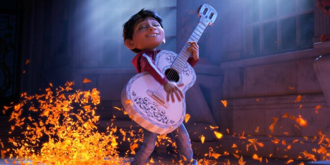 A still from the animated movie "Coco."