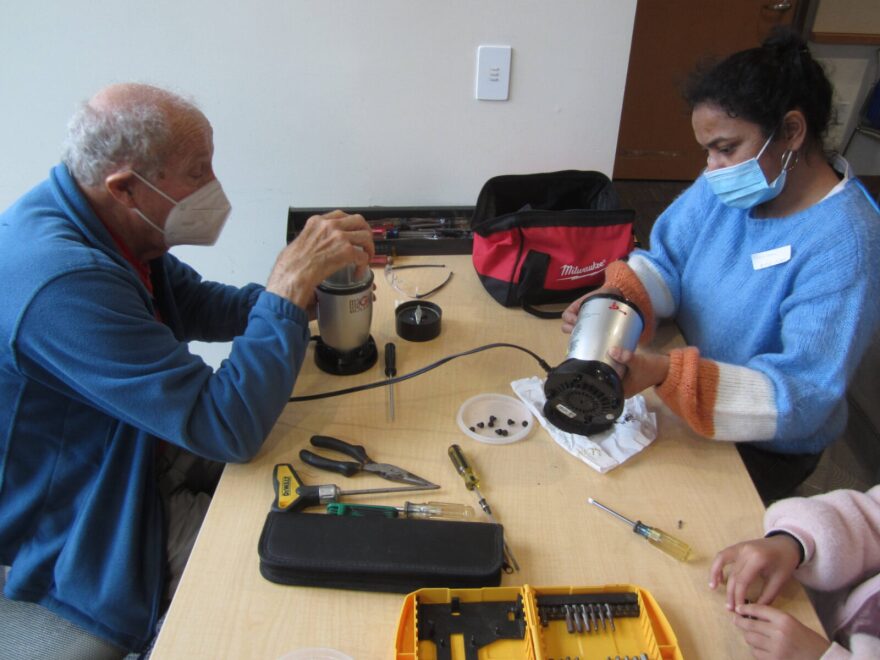 At fix-it clinics, people exchange tools and resources to repair their own electronics and appliances.