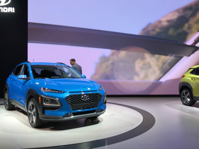 Hyundai's version of the compact crossover - the Kona subcompact SUV. 