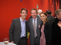 Sony CEO Michael Lynton, Chairman of CalArts Board of Trustees Austin Beutner, and actress Natalie Portman attend the REDCAT 5-Year Anniversary Gala on March 14, 2009 in Los Angeles, California.