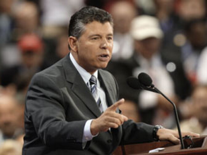 California State Sen. Abel Maldonado speaks at the Republican National Convention in St. Paul, Minn., Wednesday, Sept. 3, 2008.