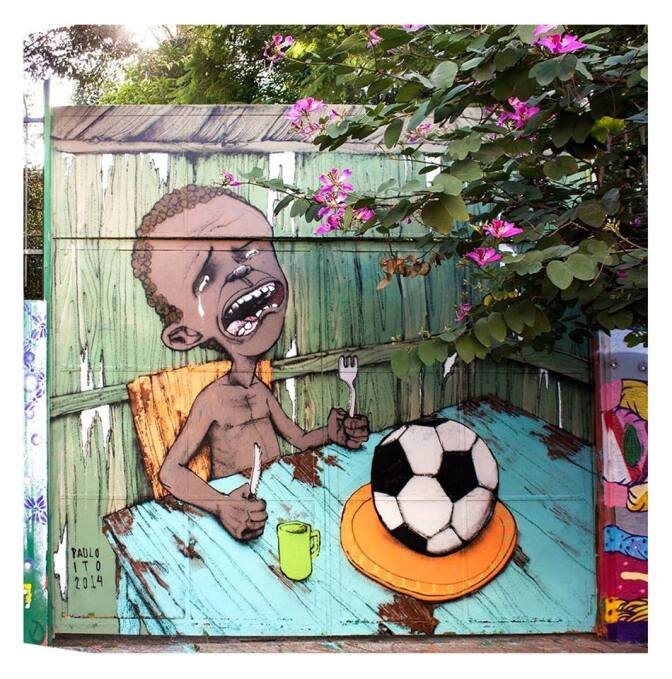 Brazilian street artist Paul Ito's mural. 