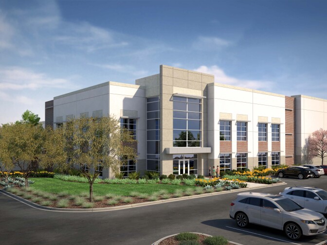 A rendering shows what the 60-acre site dubbed "The Brickyard" will look like. It's being developed by the Trammell Crow Company.