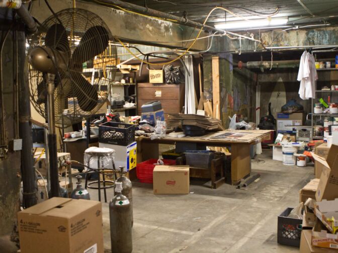 Now filled with junk, the basement of the King Eddy Saloon served as a speakeasy during Prohibition. Circa 2012.