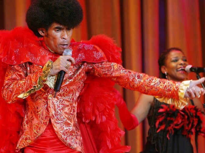 1970s disco icon Bobby Farrell, singer and dancer with the chart-topping group Boney M, performs in Moscow on December 23, 2009. He died in 2010.