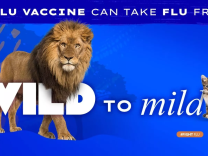 One of the social media graphics included in the "Wild to Mild" flu vaccination campaign run by the Centers for Disease Control and Prevention.