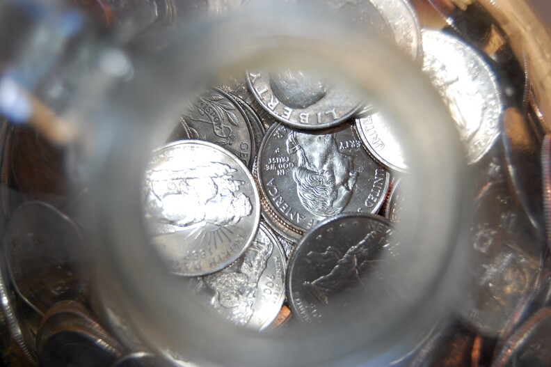 A tip jar