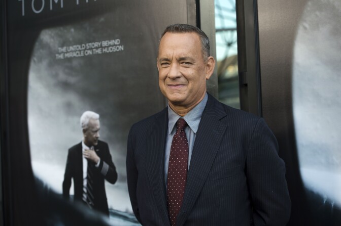 Actor Tom Hanks attends the screening of The Warner Bros. Pictures "Sully" in West Hollywood, California, on September 8, 2016.