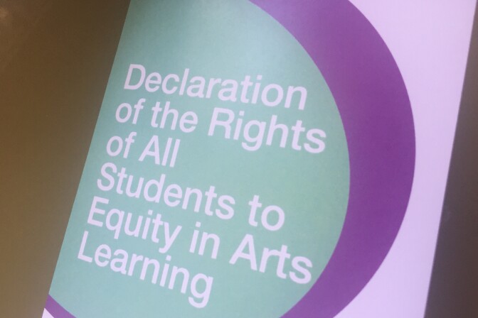 Create CA shared the newly printed handbook with students and educators at an arts education summit April 29, 2017.