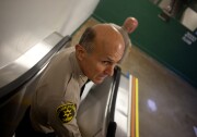 L.A. County Sheriff Lee Baca conducts an inspection of Men's Central Jail in Downtown Los Angeles in this photo from December 2011.