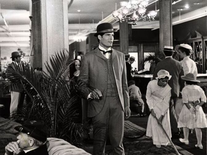 Christopher Reeve in "Somewhere In Time," the time travel date flick