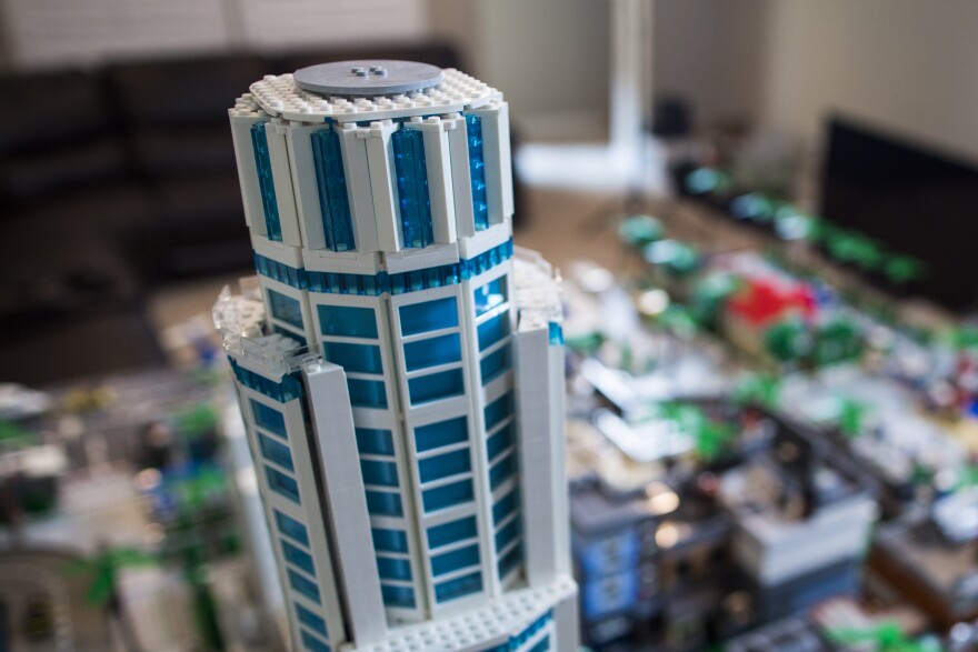 The 1,018-foot US Bank Tower is one of many Los Angeles landmarks that Jorge Parra Jr. decided to include as part of his Lego version of LA. Parra, who recently graduated from UCLA, hopes to soon make a Lego model of Royce Hall.